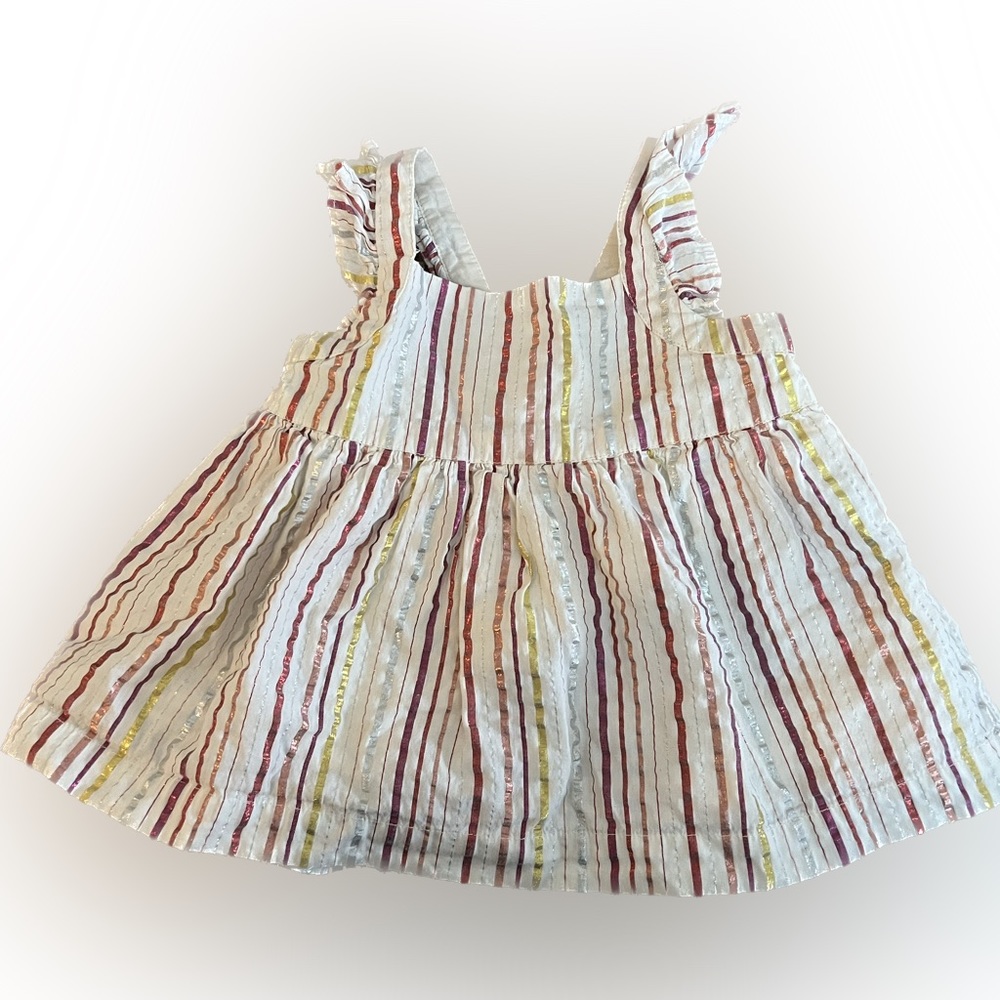 Baby Gap Sleeveless Metallic Ruffle Top Size 3